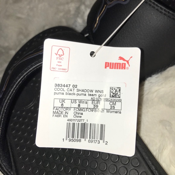 Puma Cool Cat Shadow Slides BLACK - Picture 5 of 6